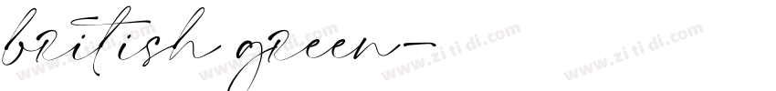 british green字体转换